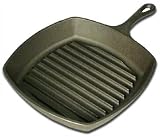 Lodge 10-1/2-Inch Cast Iron Square Grill Pan