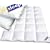 Daunendecke PRO SLEEP extra warm, 4x6 Karos, 135x200 cm, 1100 gr