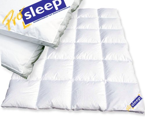 Daunendecke PRO SLEEP extra warm, 4x6 Karos, 135x200 cm, 1100 gr