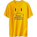 Without Tupac There Is No Happiness Male Names Mens T-Shirt (Yellow, Sizes X-Small - XXX-Large)