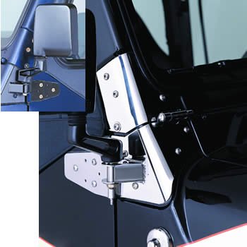 Rampage 7491 Stainless Mirror Relocation Brackets for 1997-02 Jeep Wrangler