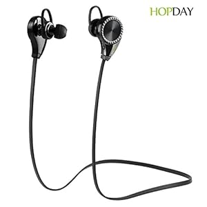 Bluetooth Headphones, HOPDAY Bluetooth Earbuds V4.1 Wireless Sports Headphones Sweatproof Running Gym Stereo Headsets Built-in Mic/APT-X for iPhone 6s 6s plus Galaxy S6 S5 and Android Phones