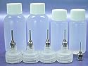 Beachcombers! Henna Tattoo Blunt Stainless Steel Professional Applicator Bottle Set 5 Tips 4 Bottles