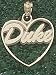 Anderson Jewelry Duke Blue Devils Heart Gold Charm