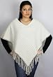 Handmade Organic Cotton Poncho in Natural Cream with Hand-crocheted Border (Medium Size) Handmade Organic Cotton Poncho in Natural Cream with Hand-crocheted Border (Medium Size)