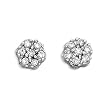 10K White Gold 1/4 ct. Diamond Cluster Earrings
