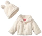 Isaac Mizrahi Baby-Girls Infant Super-Soft Furry Jacket With Cap