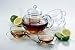 Jenaer Glas Tee-Set MIKADO - 1,2 l / 0,15 l (Teekanne MIKADO mit Deckel und Glasfilter, 4 Tassen mit Untertasse)