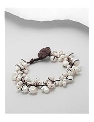 Coconut Wood Fresh Water Pearls Bracelet