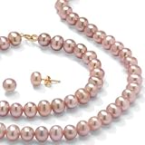 3-Piece Pink Pearl Fashion Set 16