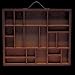 Wood Stain W/ Gold Handle Printers Tray (7Gypsies)