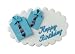Sugar Decoration Happy Birthday Shirt 128X87mm Cake Topper Plaque