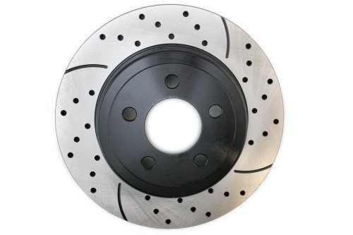 Prime Choice Auto Parts PR63026R Rear Passengers Side Performance Drilled and Slotted Brake Rotor