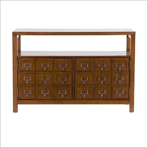 Southern Enterprises Gallipot Double Door Media Stand in Mahogany