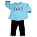Picture Me - Infant Girls Long Sleeve Pant Set, Aqua, Black (Size 18Months)