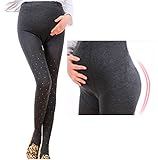 Black Omen（ブラックオーメン）妊婦 マタニティ用 ドット柄 つま先なし かかとあり 10分丈 アジャスター付き タイツ（レディース・女性用）ボトムス トレンカ 妊娠 水玉 模様 プリント カ