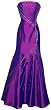 Strapless Taffeta Crystal Twist Mermaid Gown Formal Prom Dress