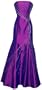 Strapless Taffeta Crystal Twist Mermaid Gown Formal Prom Dress