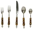 Decorative 5 Piece Place Setting With Resin Handle