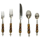 Decorative 5 Piece Place Setting With Resin Handle by 