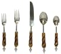 Decorative 5 Piece Place Setting With Resin Handle