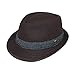 Dorfman Pacific Men's Wool Herringbone Band Classic Fedora Hat