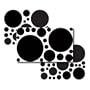Instant Murals 67 Jumbo Polka Dot Wall Transfer Stickers - Black