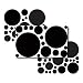 Instant Murals 67 Jumbo Polka Dot Wall Transfer Stickers - Black