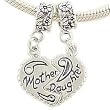 Mother Daughter Bead Charms Compatible with European Bracelet