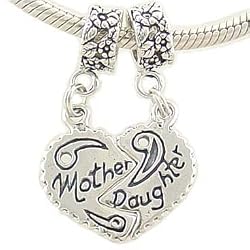Mother Daughter Bead Charms Compatible with European Bracelet