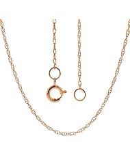 14K Solid Rose Gold Rope Chain 18 Inches Long Width 0.50mm Made In Usa