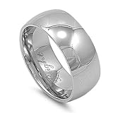 Stainless Steel Wedding Band - Comfort Fit