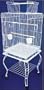 Brand New Parrot Bird Cage Cages Play W/stand on Wheels 24x24x63, White