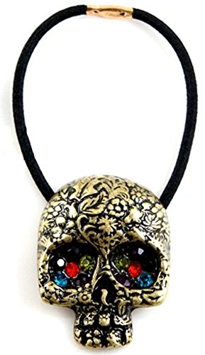 Cuhair(tm)2015 Girl Women Retro 2pcs Skull Hair Accessories Elastic Ties Plastic Hair Rope Fashion Hair Headband Ponytail Holders Hair Tie Assorted Hair Accessories