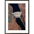 Aerial View of Glen Canyon Dam, Lake Powell, USA Framed Art Poster Print by Jim Wark, 21x29