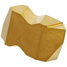 Dorian Tool NTP PVD-TiN Coated Carbide DorNotch Threading and Grooving Insert, Positive Rake Angle, Right Hand Cut, General Purpose Chip Breaker for Non Ferrous Metals, V Thread, 6-20 External/5-12 Internal TPI (Pack of 10)