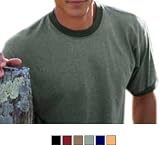 Mens Heather Ringer Tee, (A-1937)