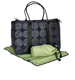 Oioi Charcoal & Lime Diaper Tote