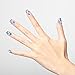 Blue Denim Paisley Pattern Nail Sticker Art Design - Nail Decals w/ Strips of 22 Nail Wraps & File