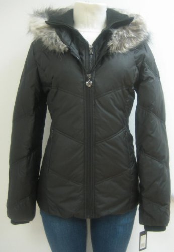 Guess Chevron Scuba Down Coat, Jacket, Black, Medium, Md967