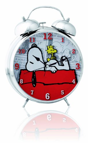 Rainbow Designs Sy0978 Snoopy Comical World Twin Bell Alarm Clock Picture