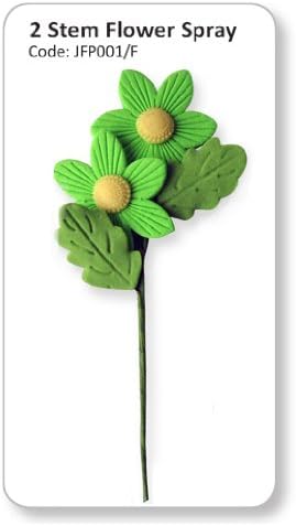 JEM Two Stem Flower Spray Dark Green