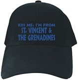 CAPS BLACK EMBROIDERY  KISS ME, I'M FROM ST. VINCENT & THE GRENADINES 
