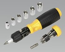 Multi-Angle Ratchet Screwdriver & Socket Set 16-in-1