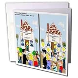 Londons Times New Release Funny Cartoons - Tour Of Thomas Edison Home - Greeting Cards-12 Greeting Cards with envelopes