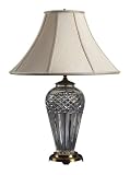 WATERFORD CRYSTAL BELLINE TABLE LAMP - ANTIQUE BRASS FINISH