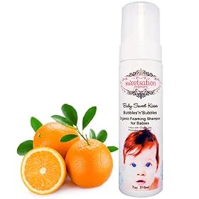 Baby Sweet Kisses Bubbles'n'Bubbles Organic Foaming Shampoo for Babies, 7oz