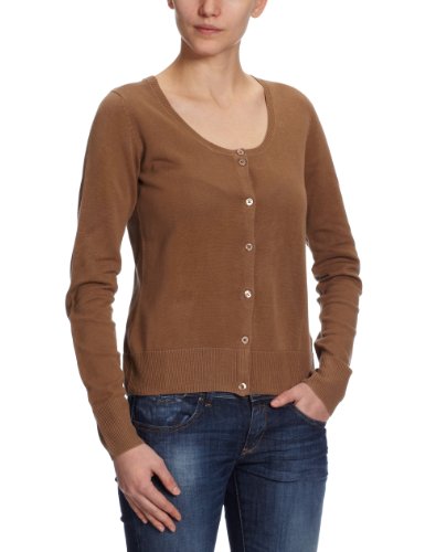 TOM TAILOR Damen Strickjacke, 30155650070/casual basic cardigan, Gr. 36 (S), Braun (8228) Preisvergleich