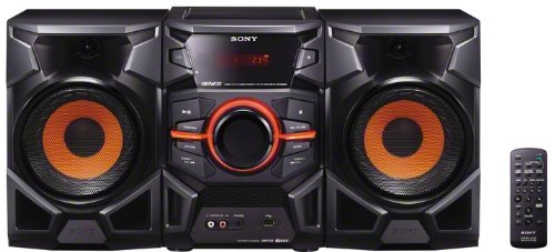 Sony MHC-EX600 Systemanlage (CD, USB 2.0) schwarz/orange Sony MHC-EX600 Systemanlage (CD, USB 2.0) schwarz/orange