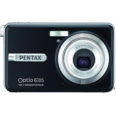 Pentax Optio E85 Digitalkamera (12 Megapixel, 3-fach opt. Zoom, 6,9 cm (2,7 Zoll) Display) schwarz